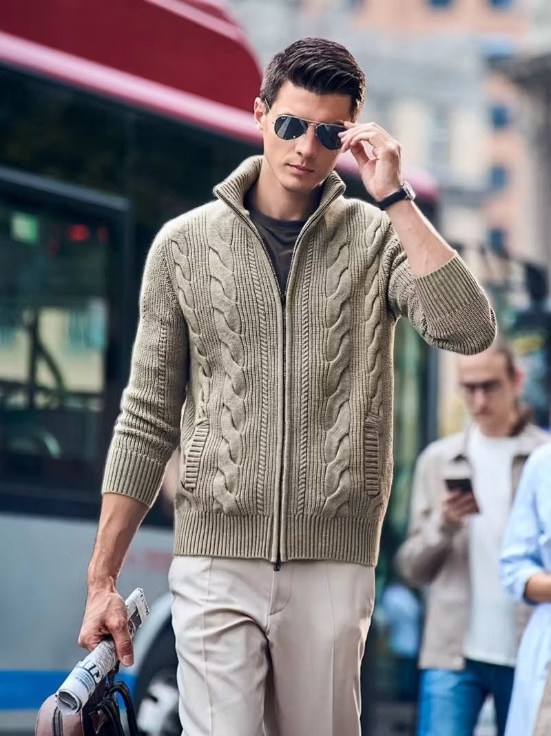 Męski Kardigan Zapinany Na Zamek